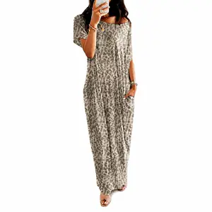 Buttery Soft Oversized Lounge Dress with Pockets |   Casual Short Sleeve Batwing Nightdress |   Comfortable Loose Fit Sleepwear & Daywear for All Seasons Womenswear Viscose Loungewear
