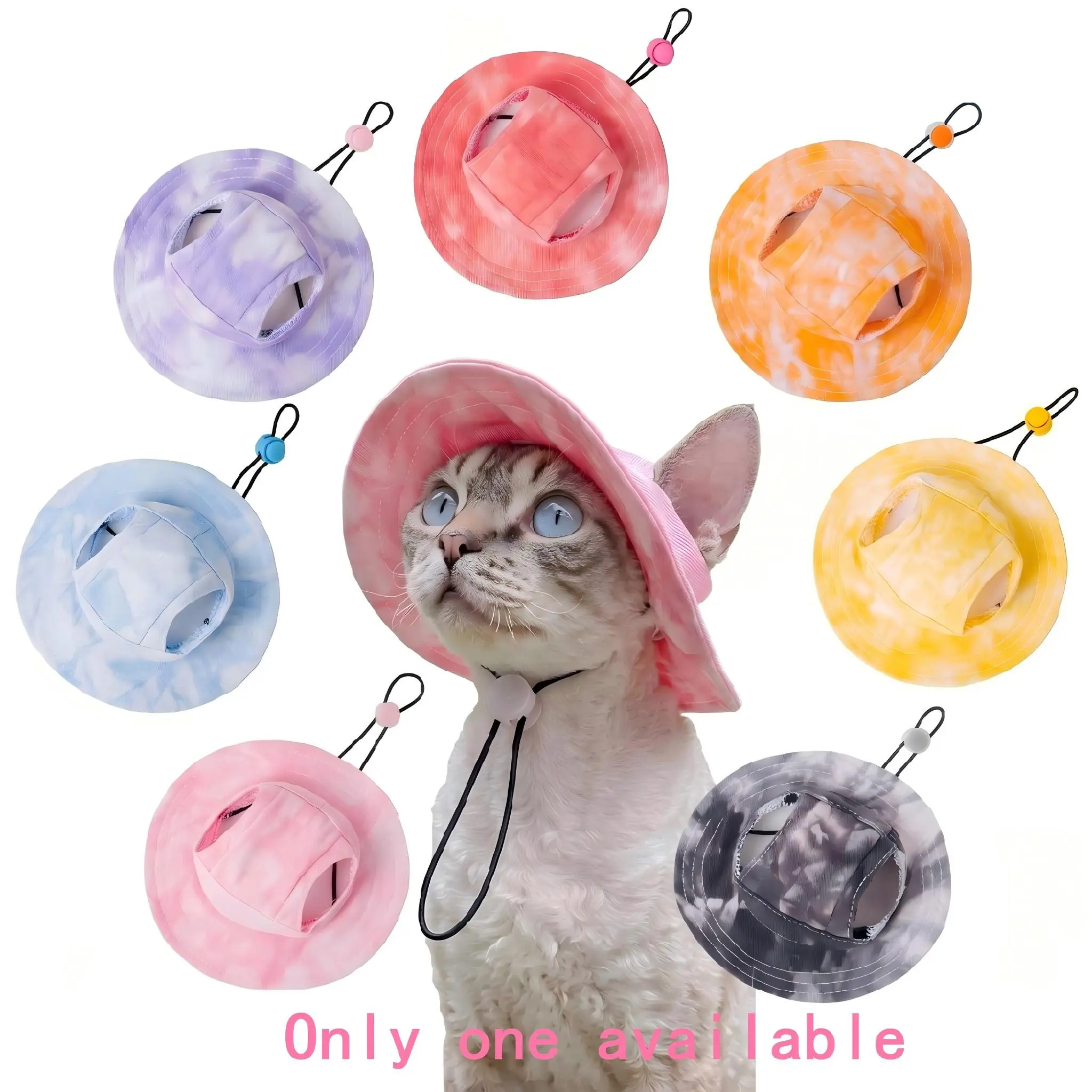Pet Baseball Cap with Ear Holes for Sun Protection, Suitable for Small and Medium Dogs, Outdoor Hiking Cap, Summer Pet Product, Medium