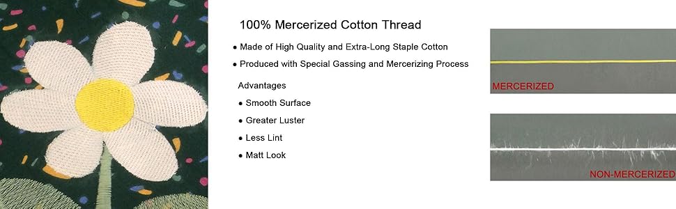 - 18 Options - Multi-Purpose 100% Mercerized Cotton Threads 50S/3 600M(660Y) Each Spool for Quilting, Serger, Sewing and Embroidery - 16 Variegated Colors