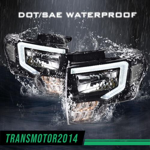 Fit For 2009-2014 Ford F150 F-150 Truck LED DRL Headlights Black/Clear