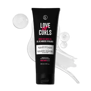 Irish Sea Moss Medium Hold Hair Gel, Styling Curling Gel for Defined Curly Hair, Waves & Coils, Vegan & Cruelty Free, 236mL
