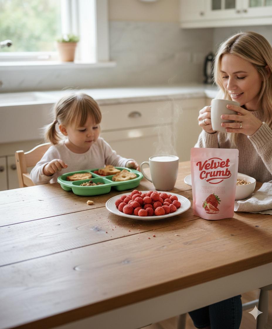 Freeze Dried Strawberries, 25g x 6 Packs, Crispy Natural Fruit Snacks, No Added Sugar, Gluten-Free, Non-GMO, Perfect for Travel & On-the-Go Dry