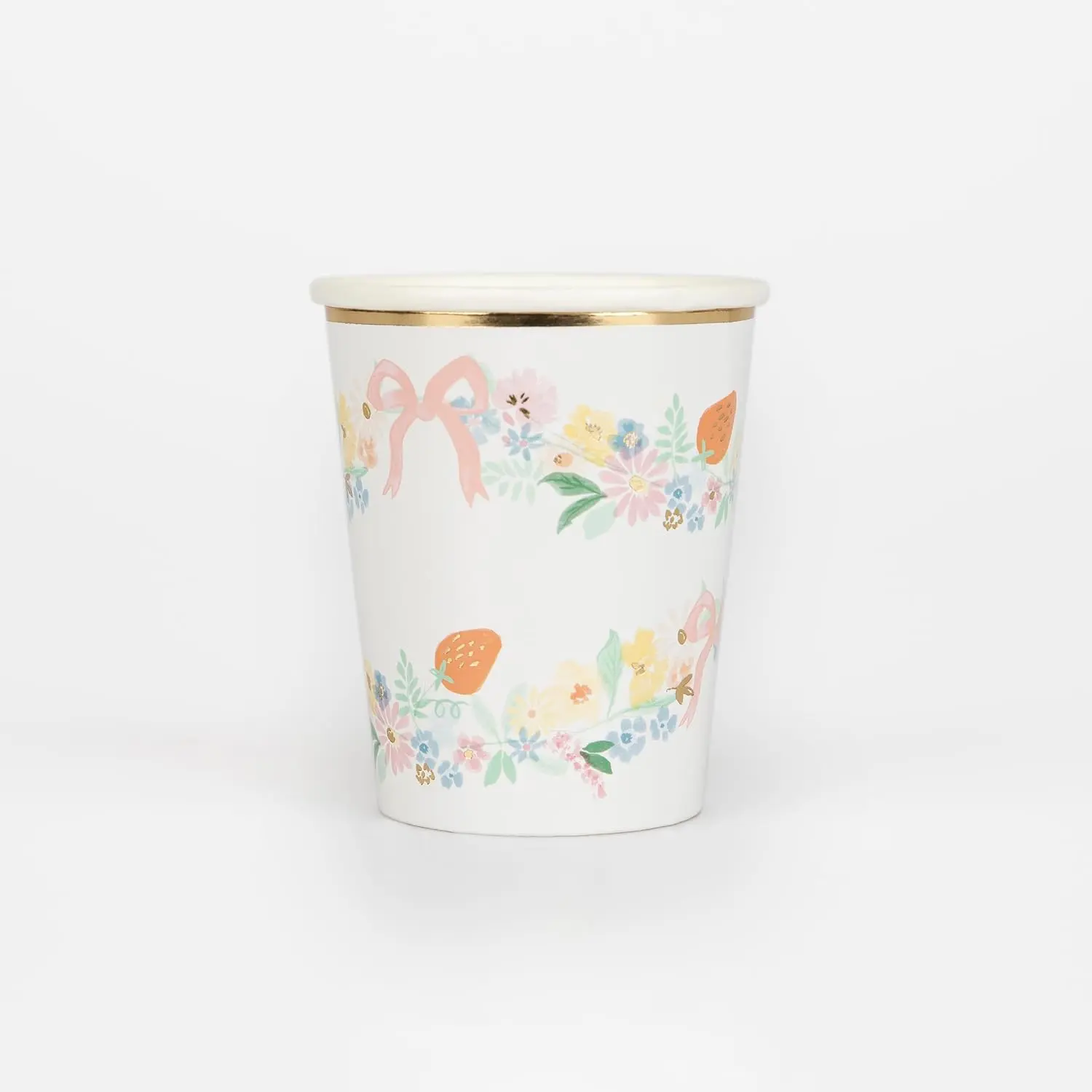 Flower Cups for Parties (Pack of 8), Disposable Floral Cups,  for a Garden Party, Sized for  & Adults, Ideal for Hot or Cold Party Drinks, 9oz Capacity, Paper