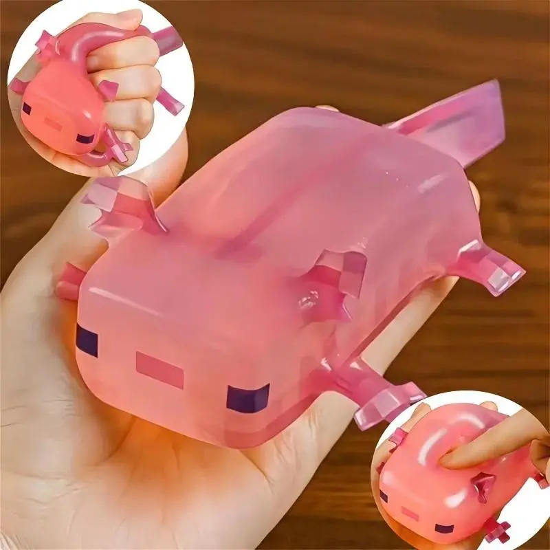 Cute Salamander Fidget Squishes Mini Tabas Squishy Axolotl Squeeze Toy Release Emotions Squishy Toys Slow Rising Decompress Toys