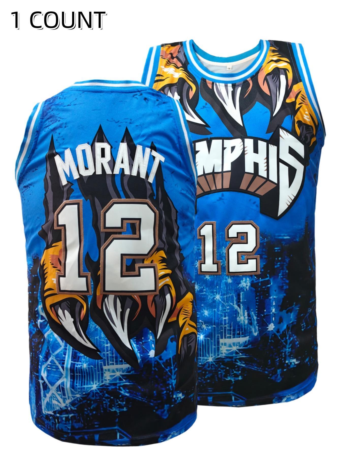 Men's Letter & Number Print Basketball Jersey, Breathable Sweat-absorbing Basketball Vest, Loose Basketball Jerseys for Outdoor Sports Training, Stylish Jersey