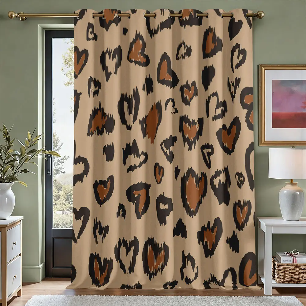 1 PC Digital Print Semi-Blackout Single Panel Curtain,Chinese ink wash koi printing,250gsm Heavy Punch Hole Curtain, Machine Washable Privacy Shade, Home Hotel Holiday Decor