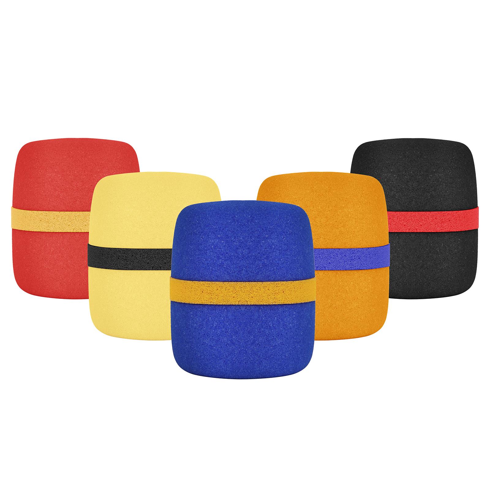 Microphone Sponge Cover, 5 Counts Microphone Windscreen, Microphone Windshield, Microphone Accessories for KTV, Party, Home, Outdoor