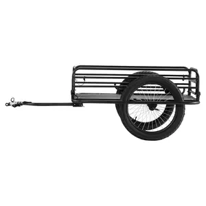 VEVOR Bike Cargo Trailer, 275 lbs Load Capacity, Heavy-Duty Bicycle Wagon Cart, Foldable Compact Storage Quick Release with Universal Hitch, 20" Wheels, Fits Most Bike Wheels, Carbon Steel Frame