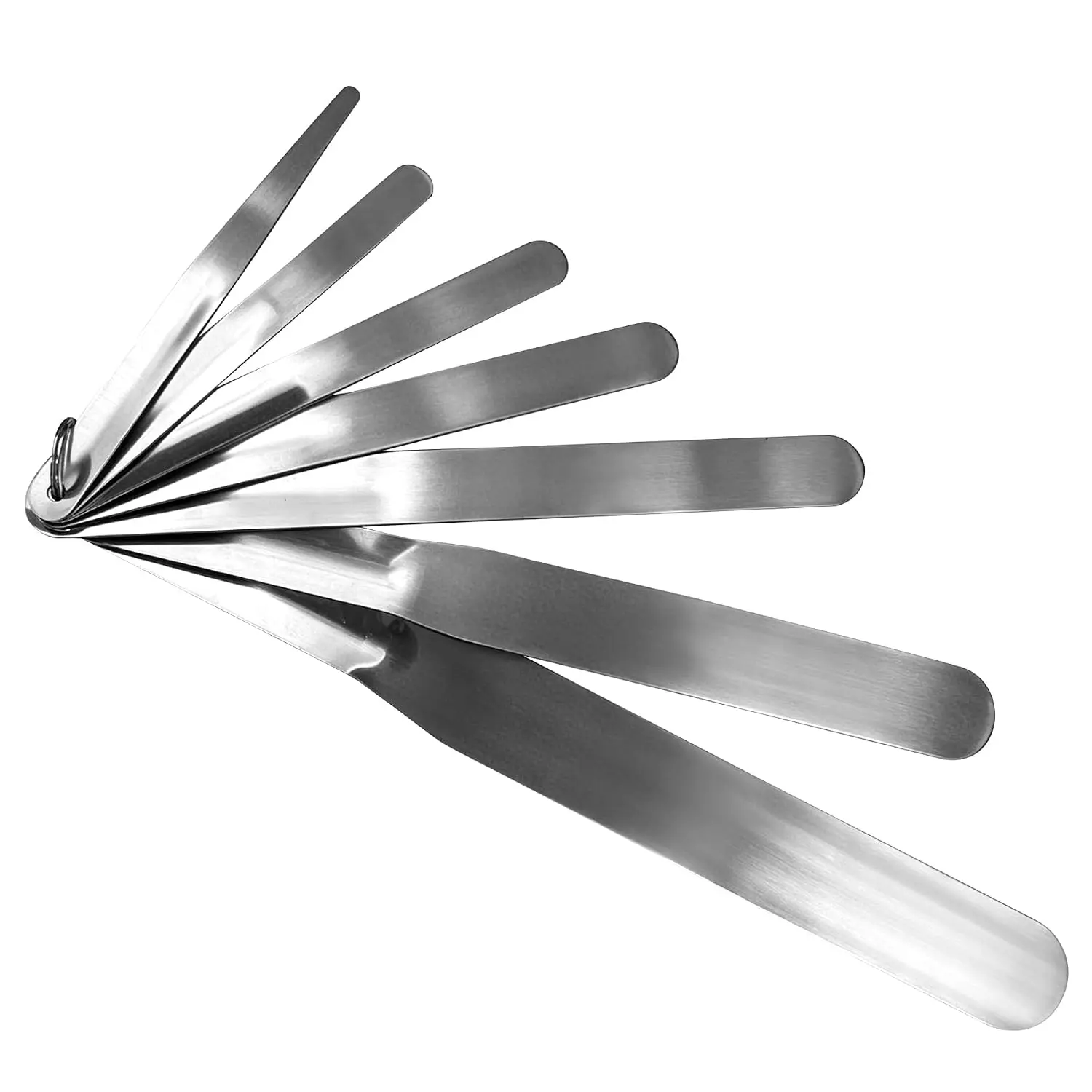 7-Piece Caulking Spatula Set, Stainless Steel Streamline Spatulas for Bathroom Sink, Bathtub, Tile Sealant Application, Professional Caulk Knife Set