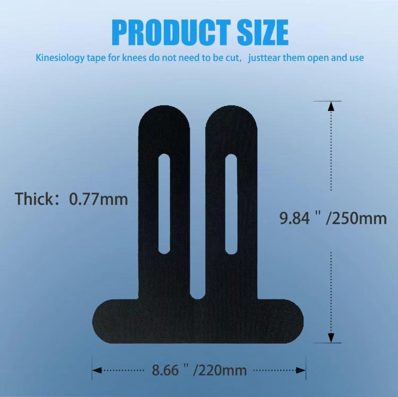 Precut Kinesiology Tape for Knees, 12 Pcs - Knee Support & Stability, Knee Pain Relief Athletic Tape - Waterproof & Elastic, Breathable Hypoallergenic Latex-Free Tape, Black Precut Kinesiology Tape for Knees, 12 Pcs - Knee Support & Stability, Knee Pain Relief Athletic Tape - Waterproof & Elastic, Breathable Hypoallergenic Latex-Free Tape, Black