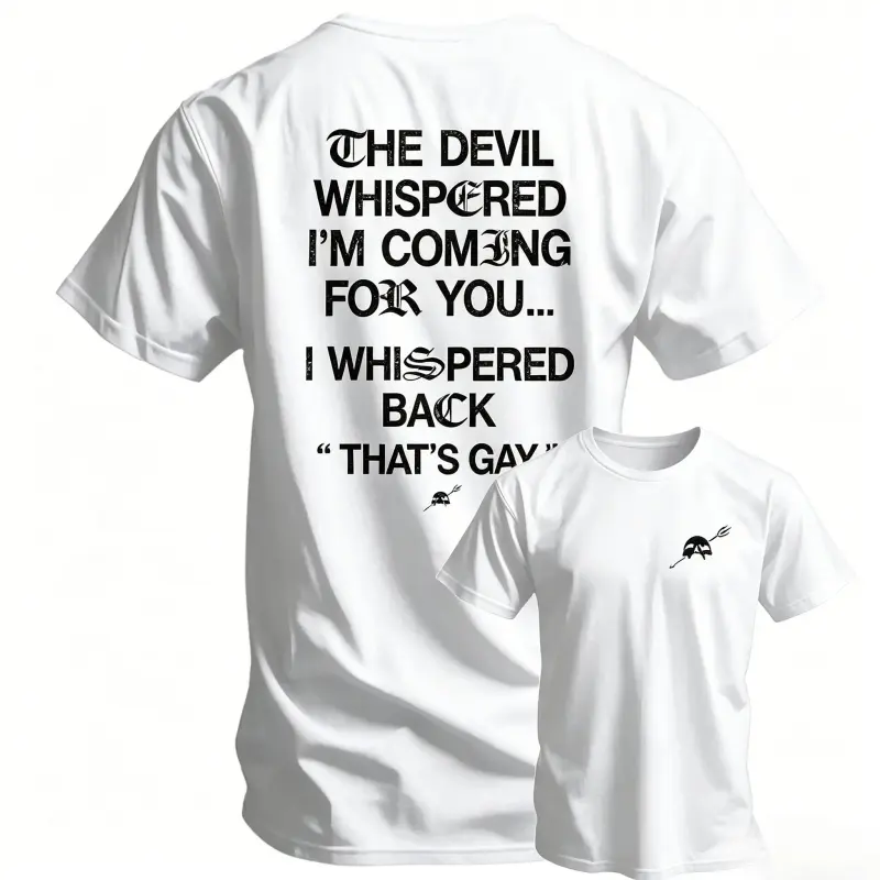 Cotto The Devil Whispered I'm Coming For You Men's T-Shirt, Training Tee Funny tee