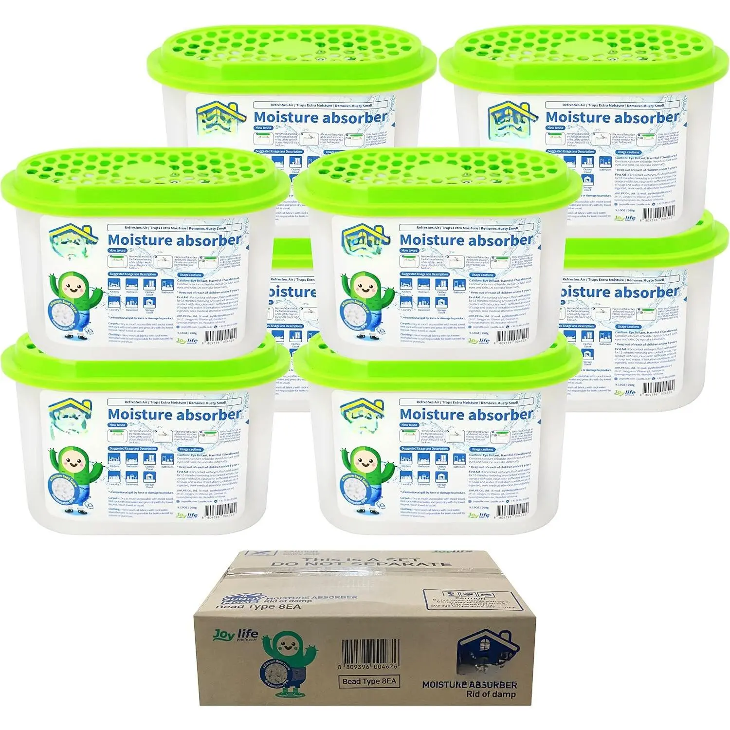 (8 Pack)  Absorbers 9.17oz, Unscented, Odor , Dehumidifier and Deodorizer for Closet, Bathroom, Kitchen in  & RVs. WHITE