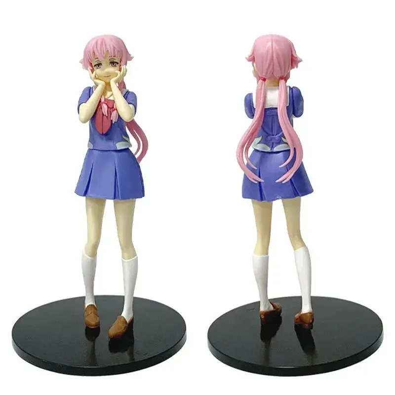 Future Diary REDIAL Yuno Gasai Yukiteru Amano School Uniform Anime Figurine Bishoujo Model Toy Fans Birthday Holiday Gifts