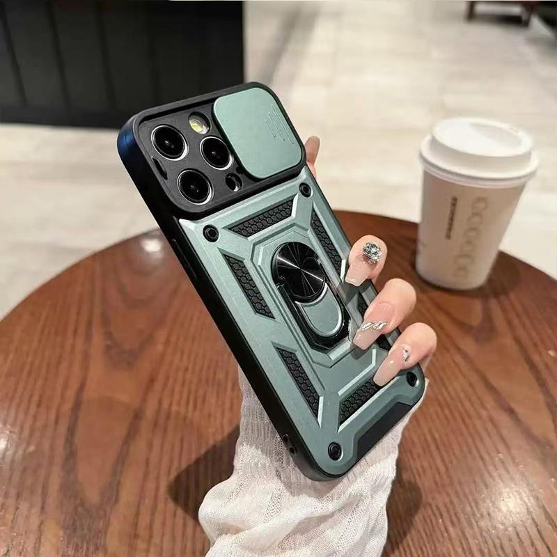 Phone Case For Women Men With Slide Camera Cover And Screen Protector, Rugged Hard Phone Case With Magnetic Stand For iPhone 17 16 15 14 13 12 11 Pro Max Plus Air Samsung Z FLIP Z FOLD 3 4 5 6 7 MOTO RAZR 40 50 60 Ultra