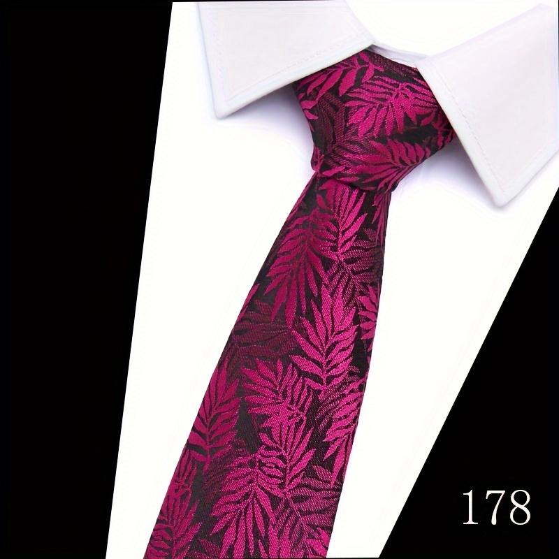 Classic 5-Piece Woven Necktie Set for Male Adults, Patterned Formal Fashion Accessories with Cufflinks and Tie Clip
