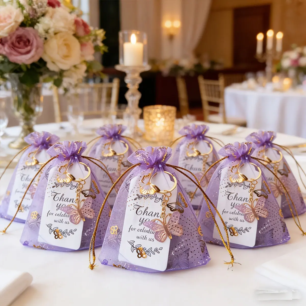 36-Piece Butterfly Keychain Gift Set, Elegant Design for Everyday Use, Perfect for Gifts & Personalization, Durable Material Construction