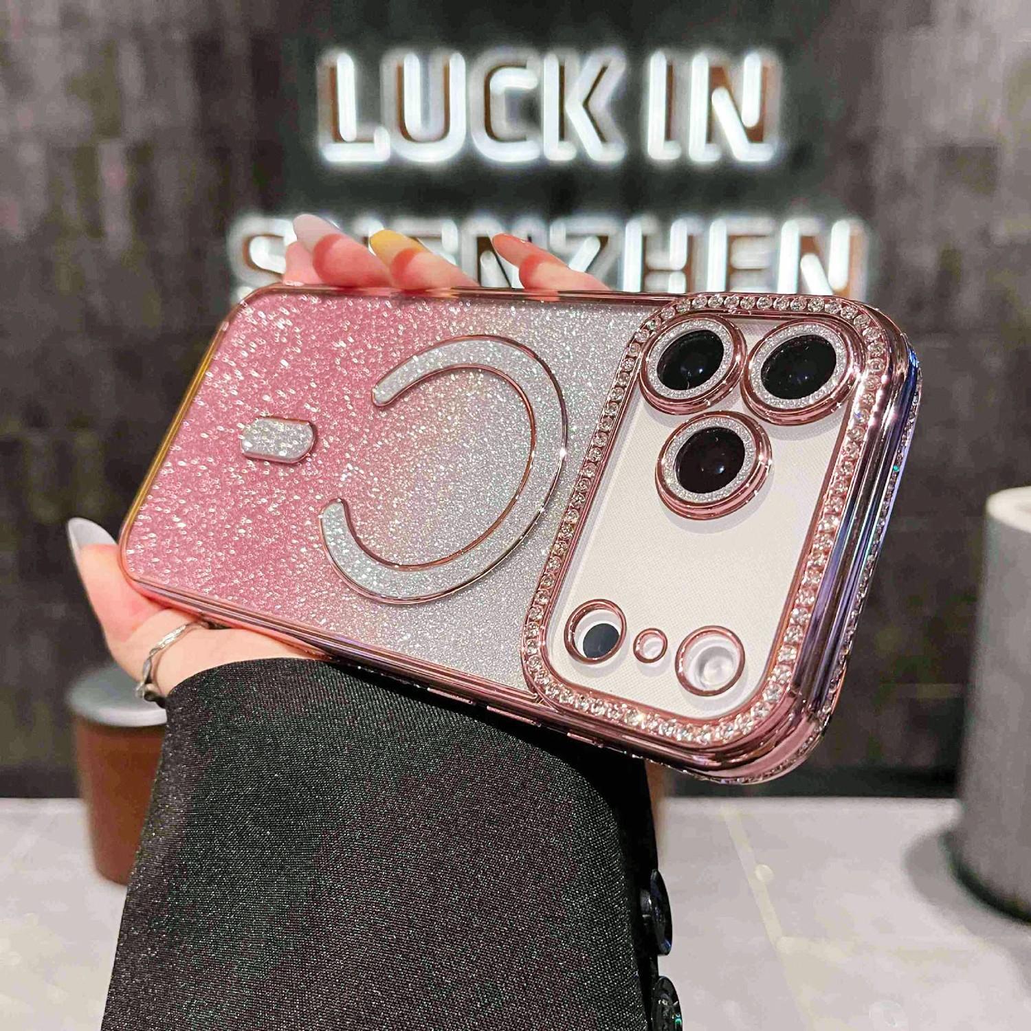 OREKROY Luxury Bling Glitter Case for iPhone 17 Pro Max, 17 Air, 17 Pro, 16, 15, 14, 13, 12 Pro Max – MagSafe Compatible, Sparkle Rhinestone Diamond Protective Case, Shockproof, Camera Lens Protector, Premium Plating, Perfect for Women & Girls OREKROY Luxury Bling Glitter Case for iPhone 17 Pro Max, 17 Air, 17 Pro, 16, 15, 14, 13, 12 Pro Max – MagSafe Compatible, Sparkle Rhinestone Diamond Protective Case, Shockproof, Camera Lens Protector, Premium Plating, Perfect for Women & Girls