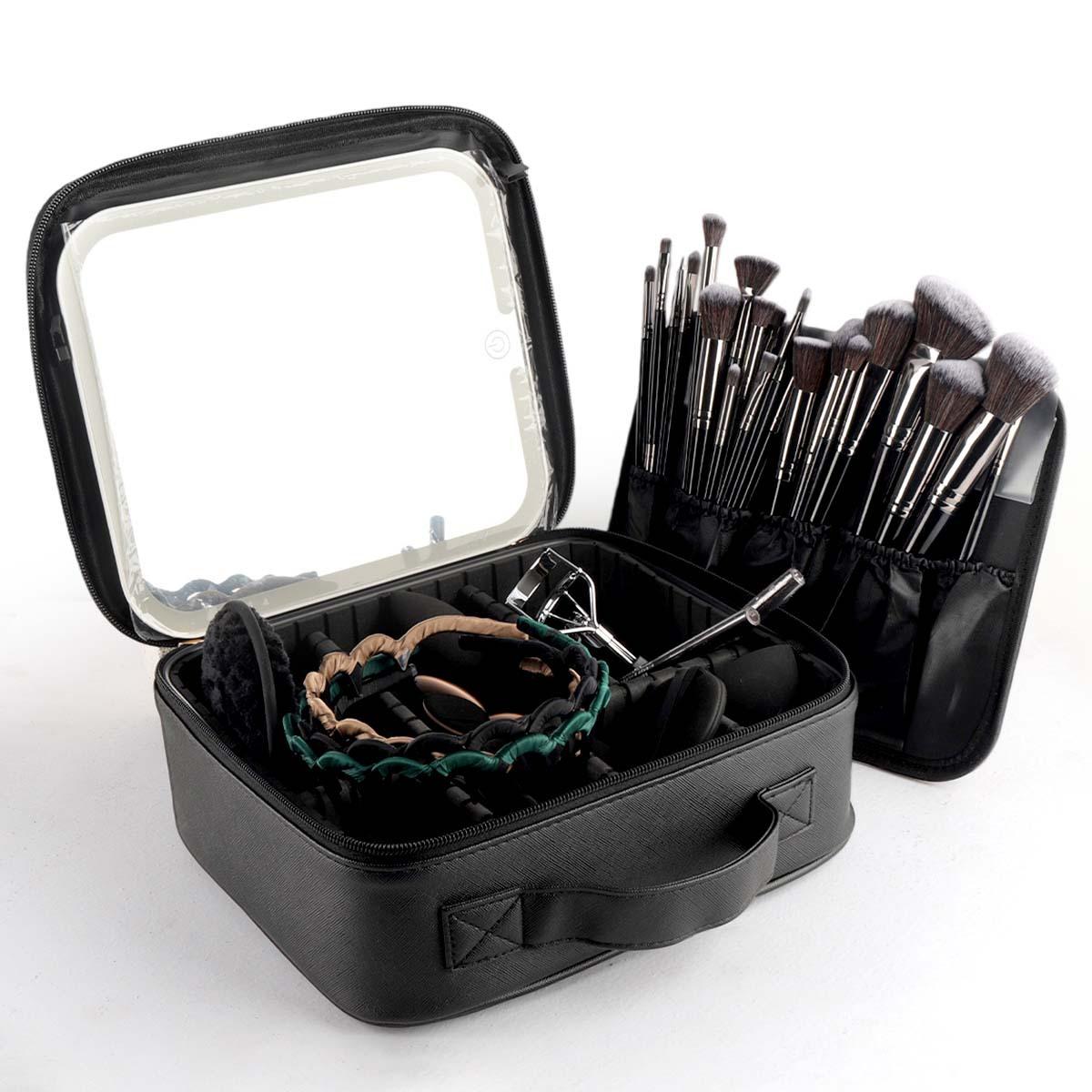 47-piece makeup tool set, stylish small makeup bag, makeup brush set, portable travel makeup puff