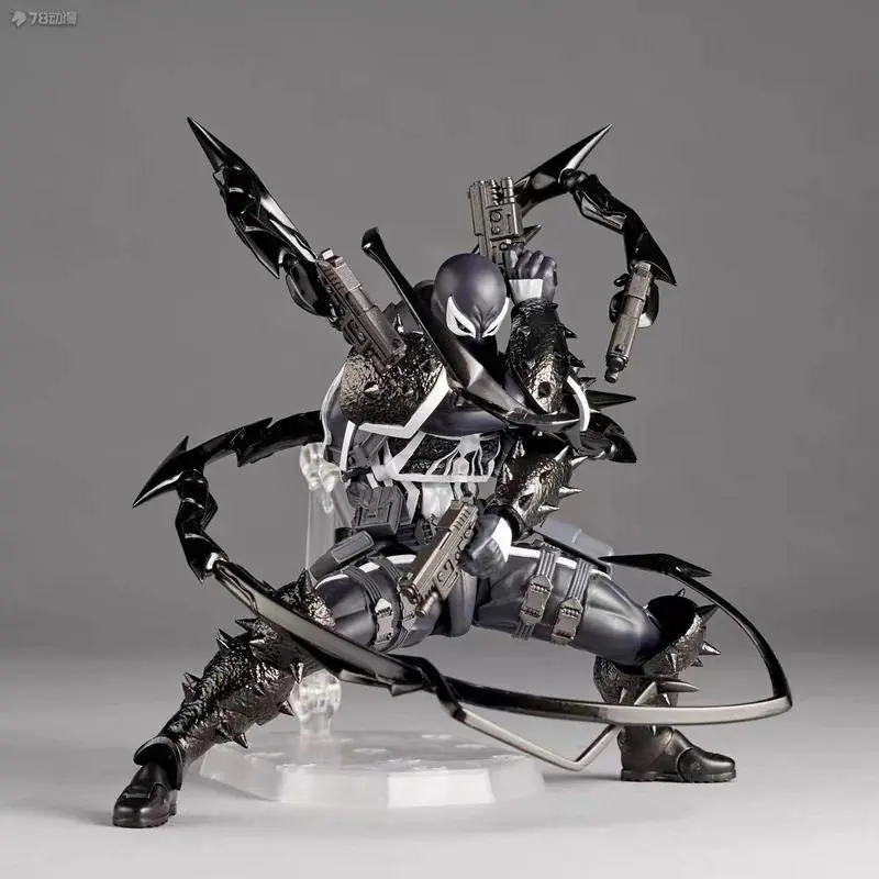 16CM CT Toys Kaiyodo Revoltech Yamaguchi Agent Venom Articulated Action Figure Collectible Model Kit Movable Surprise Toys Gift