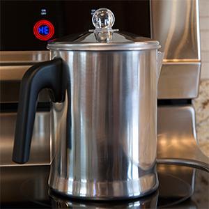 Today Aluminum Stove Top Percolator Maker Durable, Brew Coffee On Stovetop, 9 Cup, Silver Today Aluminum Stove Top Percolator Maker Durable, Brew Coffee On Stovetop, 9 Cup, Silver