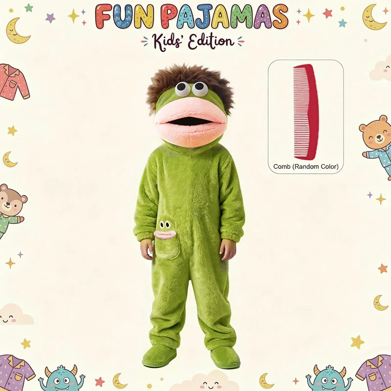 Funny Fish Head Hip Hop Party Costume Set, Clothing, Cute Cartoon One-Piece Prop, Wearable Flannel, Comfortable, Suitable for Any Festival Party