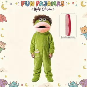 Funny Fish Head Hip Hop Party Costume Set, Cute Cartoon One-Piece Prop, Wearable Flannel, Comfortable, Suitable for Any Festival Party