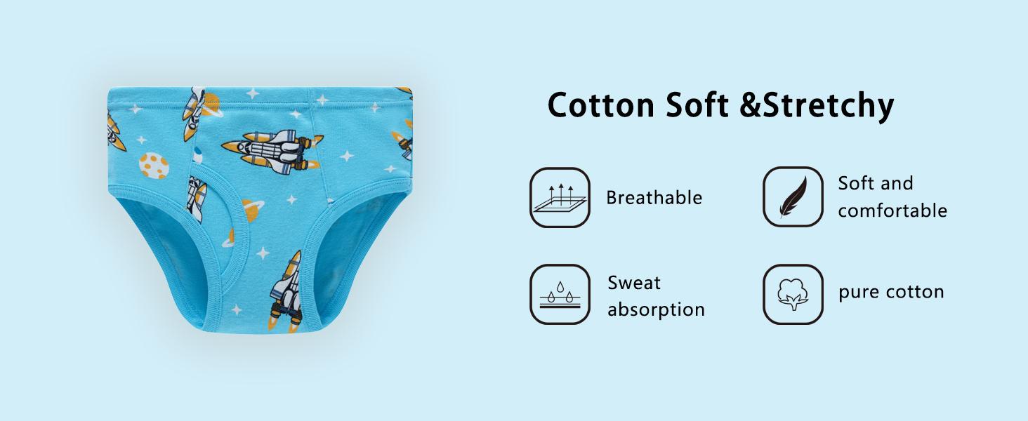 P-UDW02    Boys Soft Cotton Underwear For Toddler Boy Truck Dinosaur Multipacks Briefs Children Undies