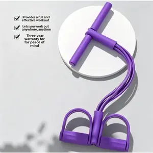 4-Tube Resistance Puller, Yoga Stretcher for Leg & Core Training