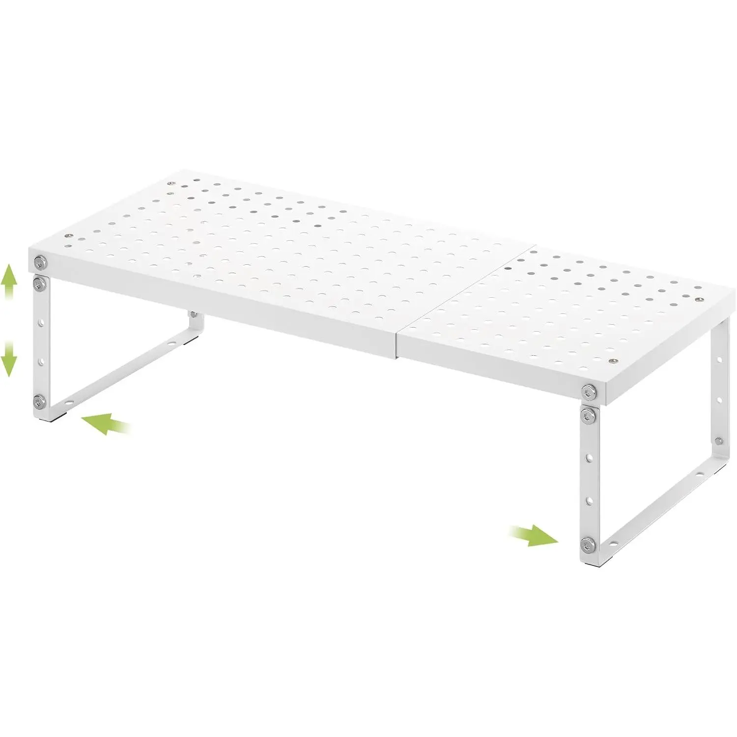 Expandable Cabinet Organizer Shelf With Adjustable Height, Stackable Kitchen Countertop Organizer Rack, Adjustable Shelf Riser For Kitchen Counter, Pantry, Cupboard, Desk, Tabletop
