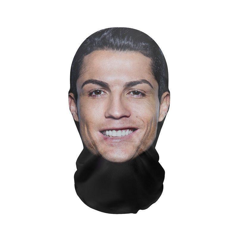 Popular funny hood mask tricky funny face big head dragon picture expression bag hood cycling mask breathable