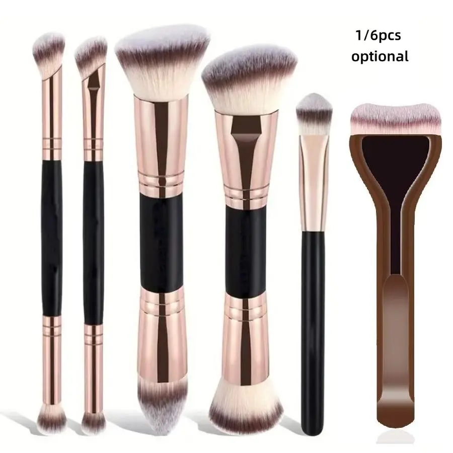 Professional Dual-Ended Makeup Brush Set, Dual Tip Brush, Multi-Functional Face Makeup Brushes Foundation Contour Eyeshadow Blush Brushes, High-Quality Synthetic Hair, Daily Essential Beauty Tool, Cosmetics Brushes Set