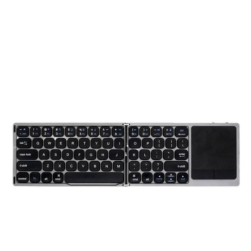 Touchpad  Foldable Bluetooth Keyboard Multi-System Compatible for Tablet and Laptop Office Portable Folding Keyboard