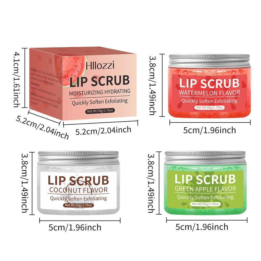 Lip Scrub, 1 Box of Exfoliating Lip Scrub, Moisturizing Lip Exfoliator & Hydrating Lip Balm, Lip Care Gift for Women & Girls, Christmas Skincare Gift