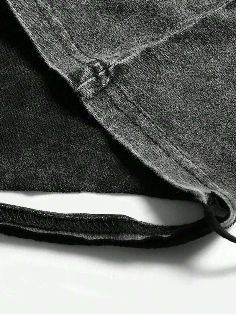 Men's God's Art on Display Print Round Neck Tee, Regular Fit Casual Short Sleeve T-shirt for Daily Wear, Men's Top for Summer, Tropical