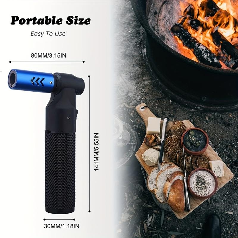 2300°C High Temperature Blowtorch, Butane Blowtorch Lighter Big Jet Flame Refillable Portable Butane Blowtorch Adjustable Mini Blowtorch for Camping BBQ Cooking Welding Grilling, (Fuel Not Included)