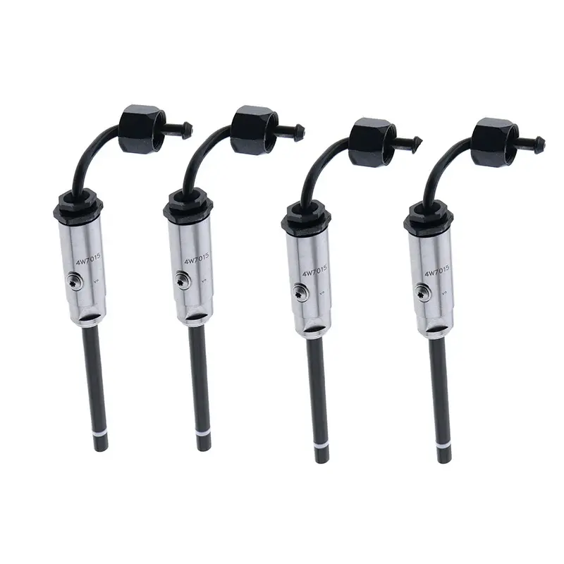 FridayParts 4Pcs Fuel Injection Pencil Nozzle 4W7015 0R3419 for Caterpillar CAT 215B E180 931B 931C 935B 935C 943 953 Engine 3204