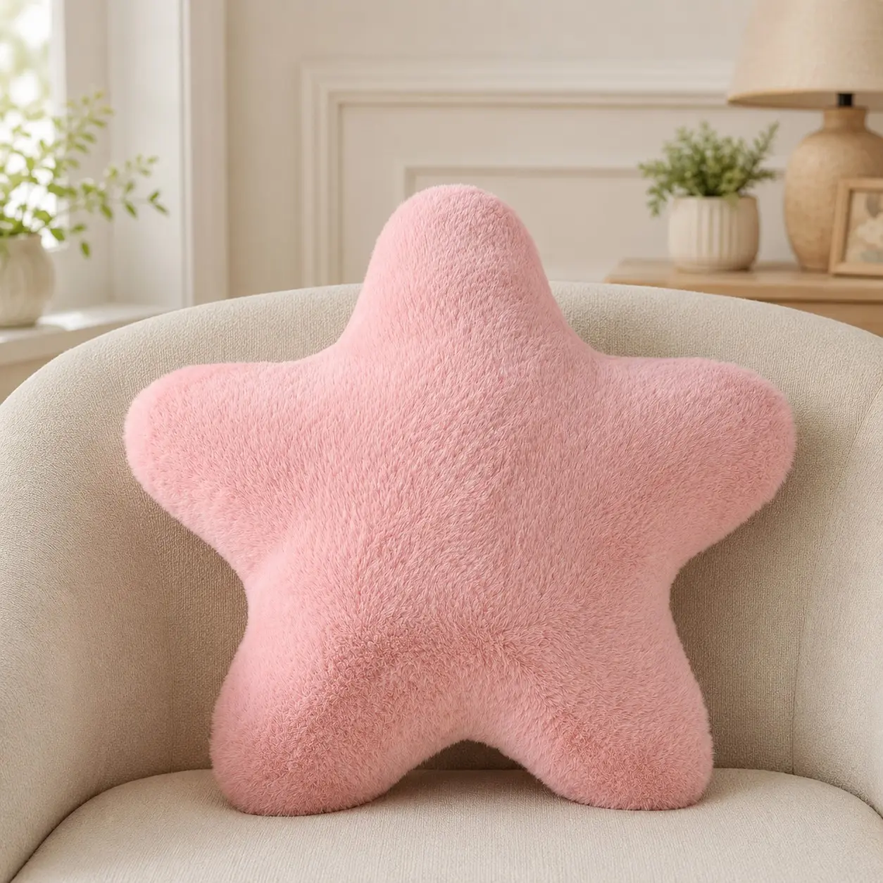 ⭐ 12"/16" (30/40cm) Multi-Color Fluffy Plush Star Shaped Pillow | Cozy Couch & Bedroom Decor Aesthetic | All-Season Home Decor Essential & Holiday Must-Have ✨ Perfect Gift Choice for Friends & Family