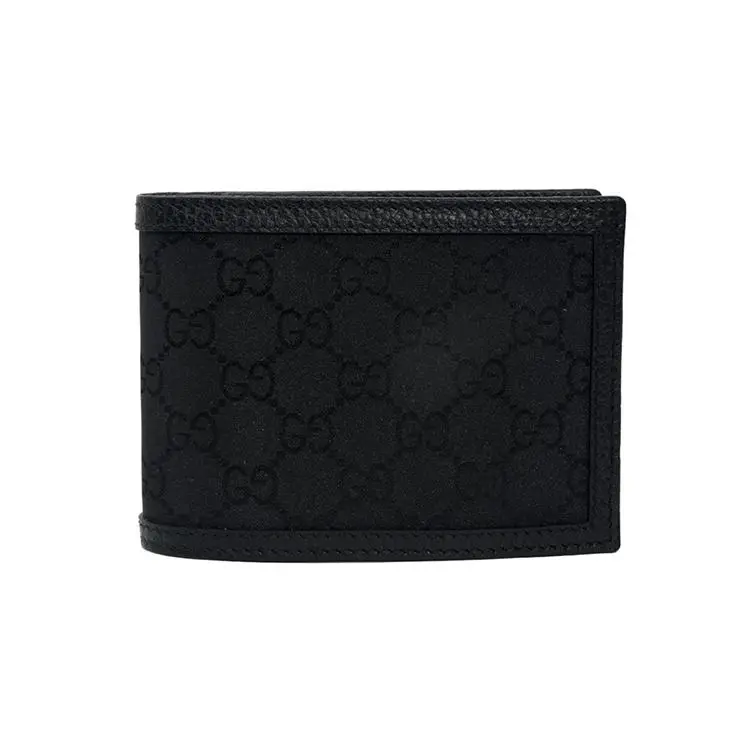 Gucci Monogram Canvas and Nylon Bifold Wallet for Men – Classic Black