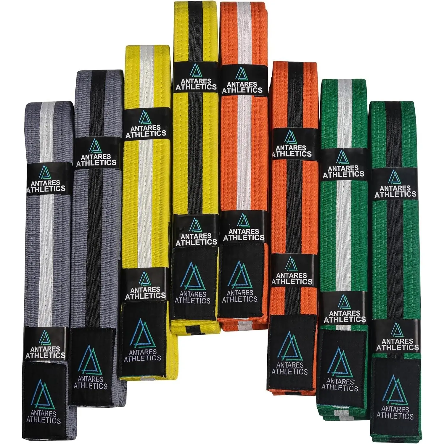 Brazilian Jiu Jitsu Belts Preshurunk Martial Arts Youth BJJ Belts for Girls & Boys with BJJ Ranking Stripes