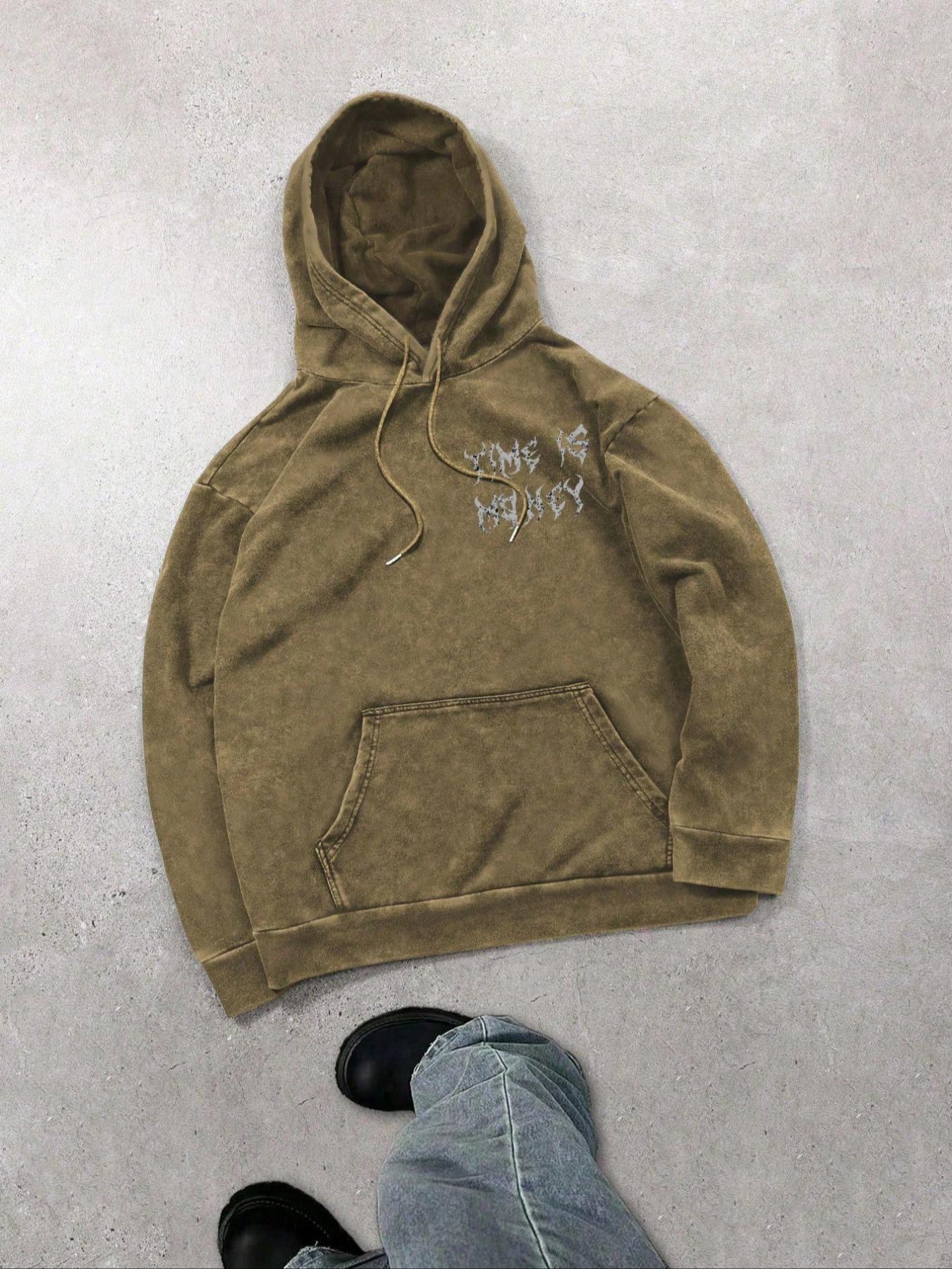 Men's Regular Fit Graphic Print Hoodie, Casual Comfy Hooded Sweatshirt for Daily Wear, Men's Clothes for Winter, Cotton