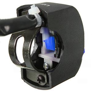 1 Piece Motorcycle Headlight Switch Handlebar Toggle Switch with On Off Push Button for U5 U7 U2 Motorcycles Scooter Electrombile Motorbike-7/8inch 22mm(Blue)