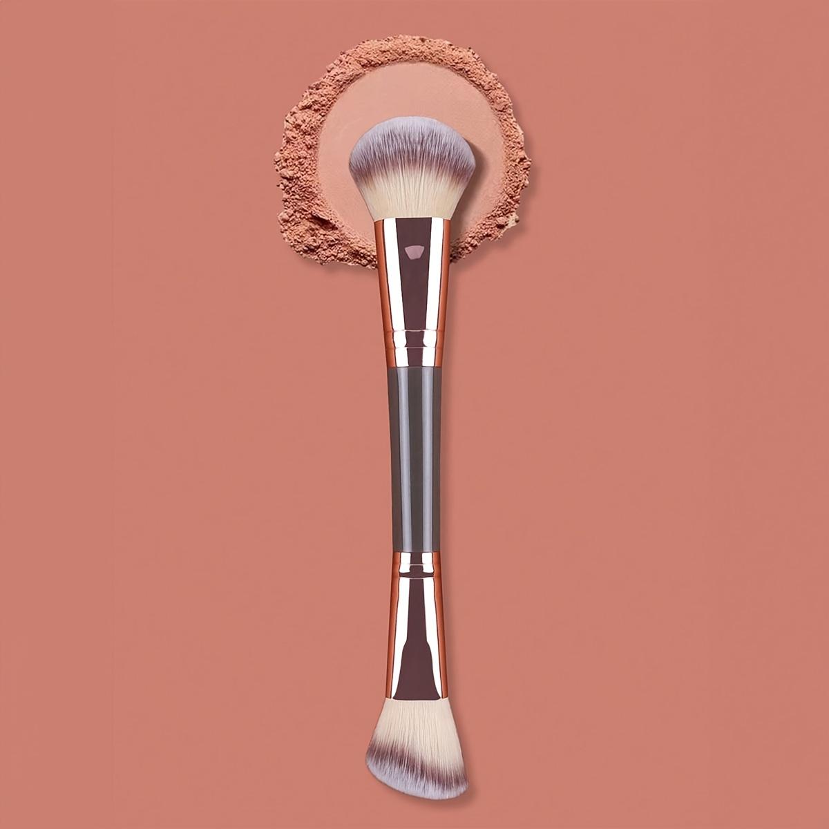 1pc Double-Ended Makeup Brush for Contouring And Blush, Super Fine And Does Not Cake