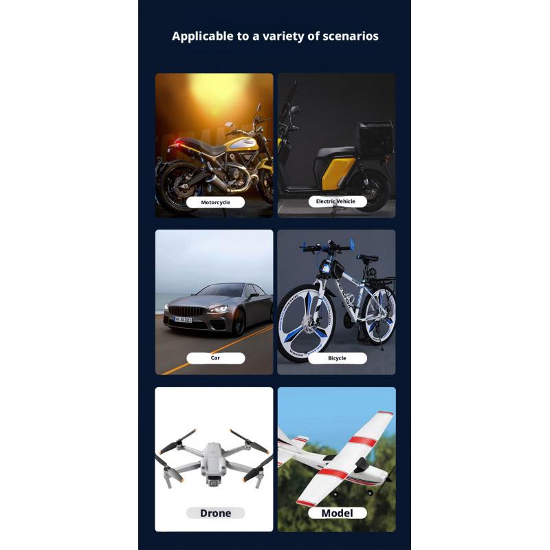 Wireless LED Strobe Light, USB Charging, IP65, Electric Vehicle Flash Aircraft Light, 7-Color Car Warning Light, Induction Universal Wireless Remote Control, Suitable for Cars, Motorcycles & UAVs