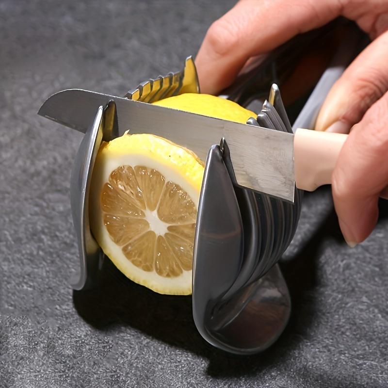 Versatile Lemon Slicer, Fruit & Tomato Cutter, Essential Household Kitchen Tool, Easy-To-Use Potato Cutter, Perfect Kitchen Accessory