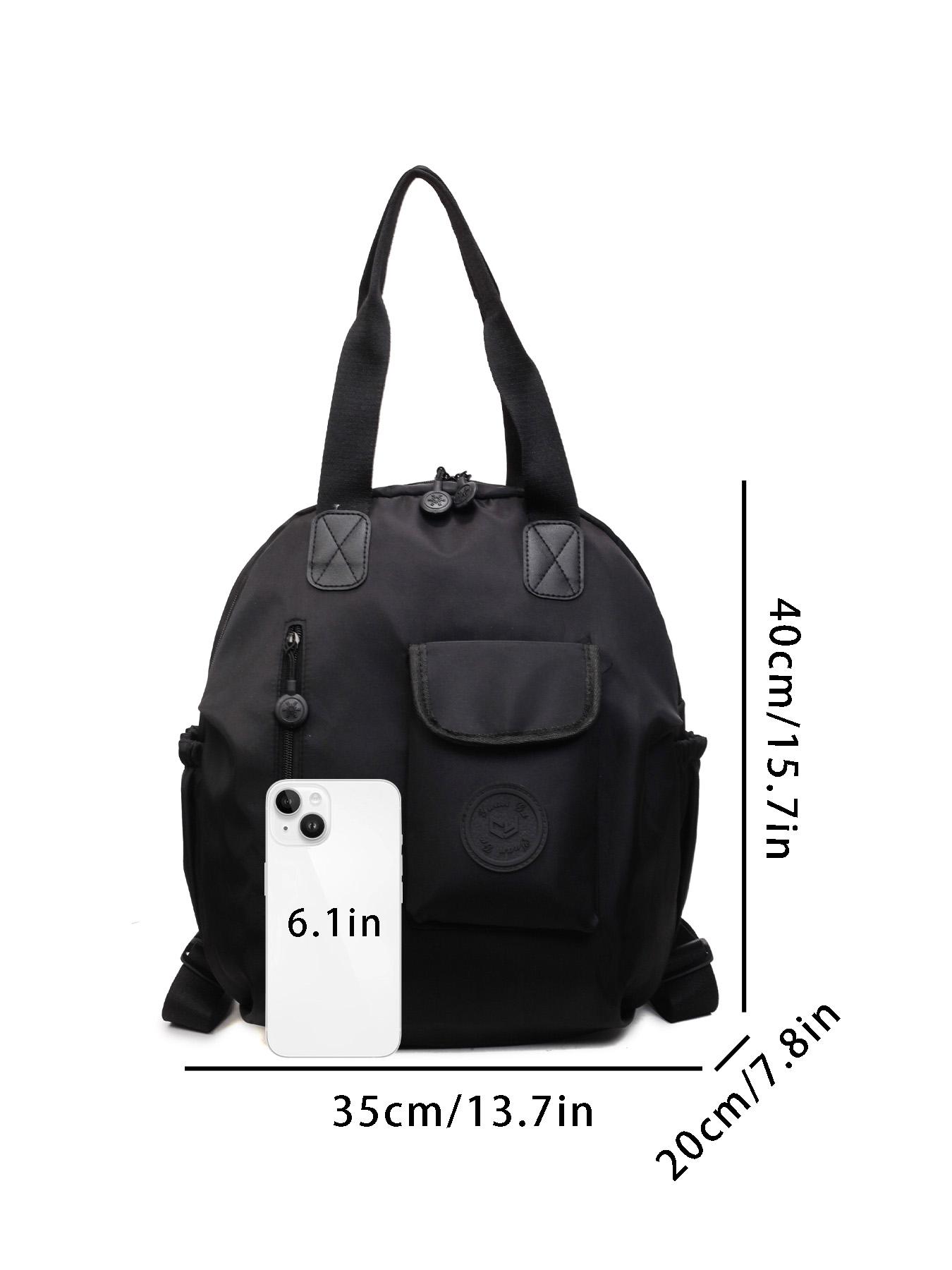 Women's backpack is fashionable, simple, casual, retro, versatile, solid color, multi-functional, suitable for daily travel, school, travel backpack Casual Daypack