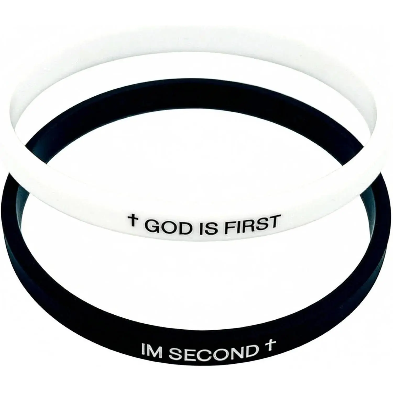 GOD IS FIRST Bracelet for Men Women, Christian  Verse Rubber Bracelets