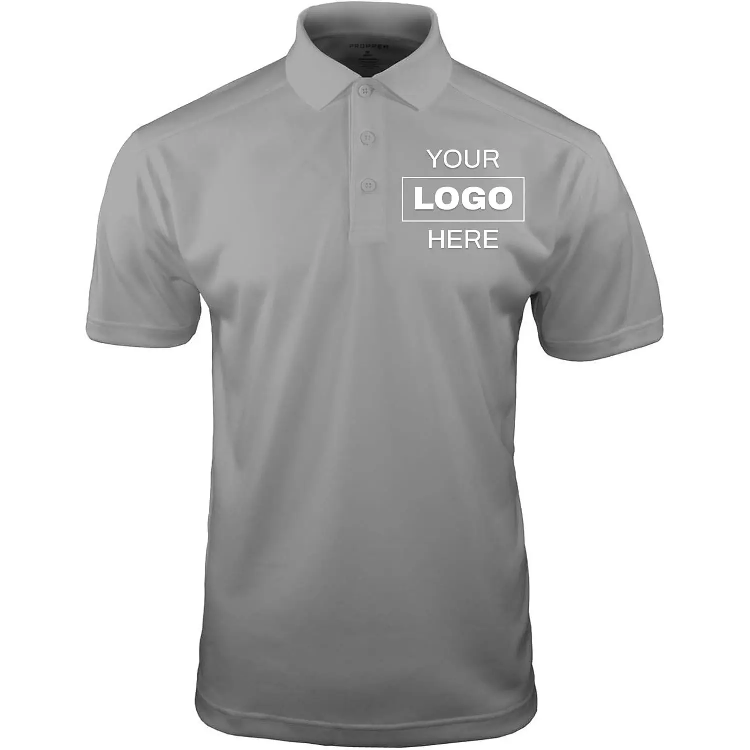 Propper Men's Custom Logo Midweight Short Sleeve Polo| Personalized Print Moisture-Wicking Uniform Shirt, Short Sleeve Shirt for Work, 6.5 oz