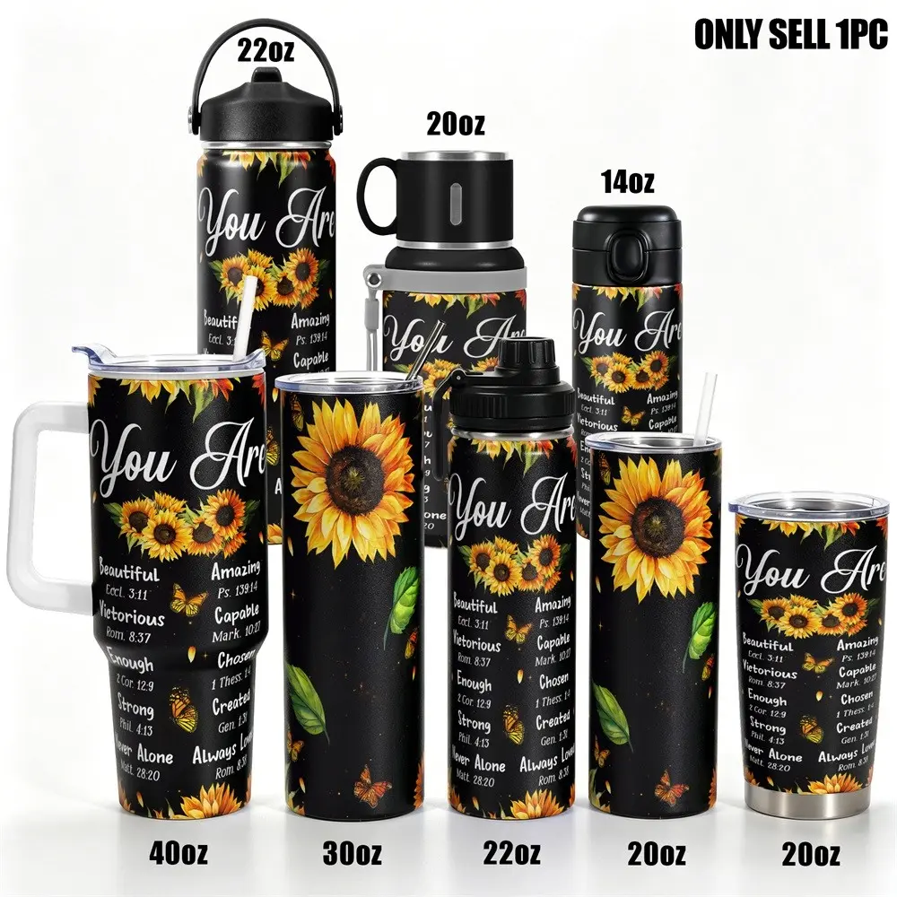 1pc, Gifts for Sunflower Lover 40oz Tumbler with Lid, Be A Sunflower Funny Print 40oz, Insulated and Durable, Gift for Any Occasion: Birthdays, Holidays, or Special Moments for Family, Friends, or Coworkers, Insulated Tumbler Mug, Insulated Tumbler Cup