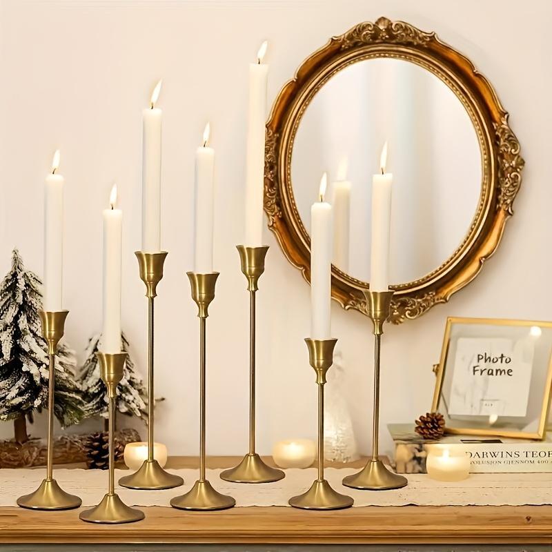 Elegant Romantic Vintage Metal Candle Holders, 30-Piece Set Candle Stands, Candlestick for Wedding, Dinner, Halloween and Home Interior Decor Ornaments, Interior Decoration Accessories