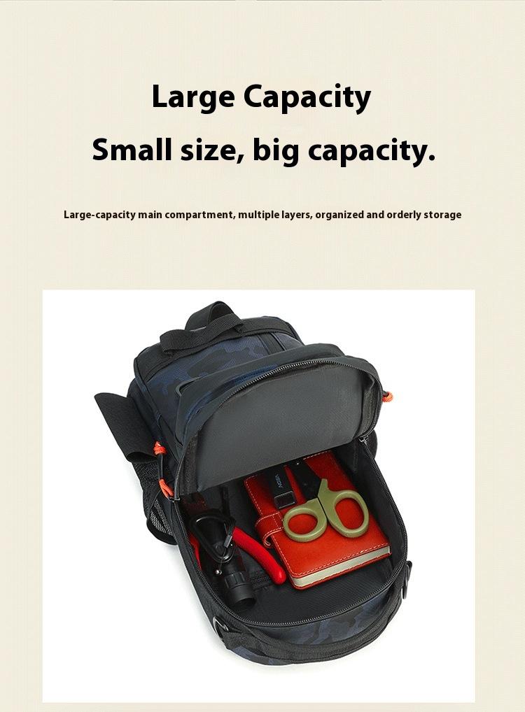 BIGWIG Tactical Sling Tackle Bag Lightweight Fishing Backpack Crossbody Storage Pack for Fishing Gear and Equipment Outdoor Sports Gift for Men SpringStatements